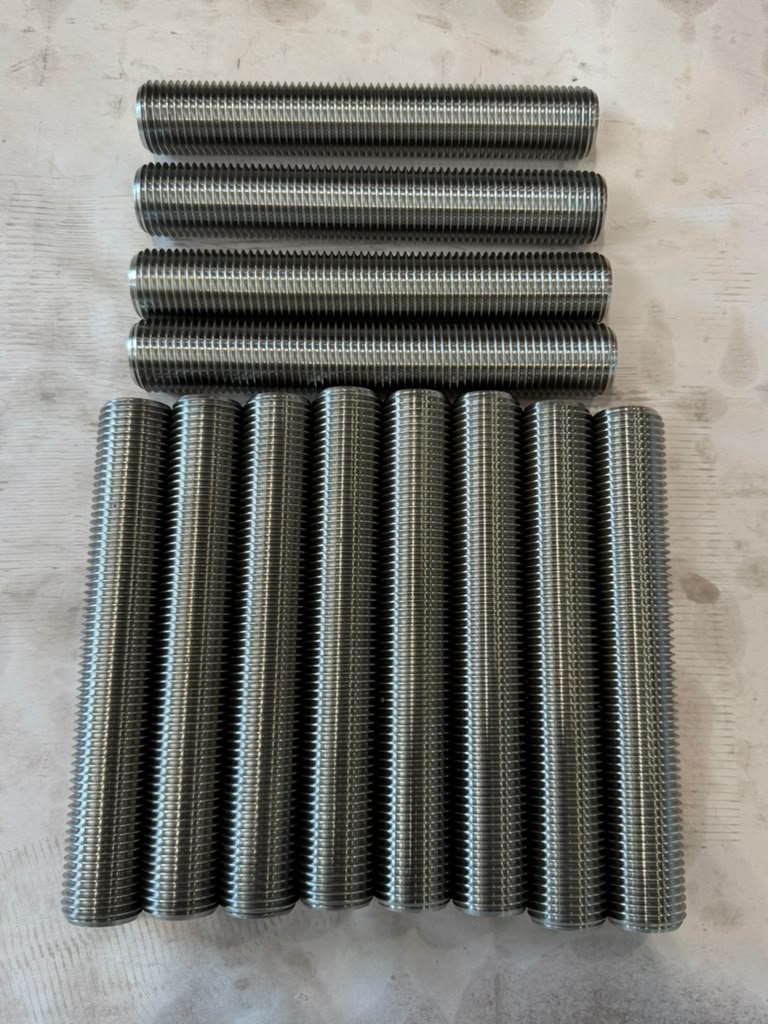 1-1/4-inch Inconel 718 stud bolts supplied by EMG for an urgent power-station order
