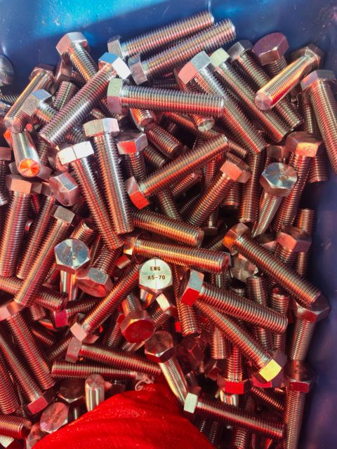 A5-70 stainless steel hex cap screws from EMG's European client order