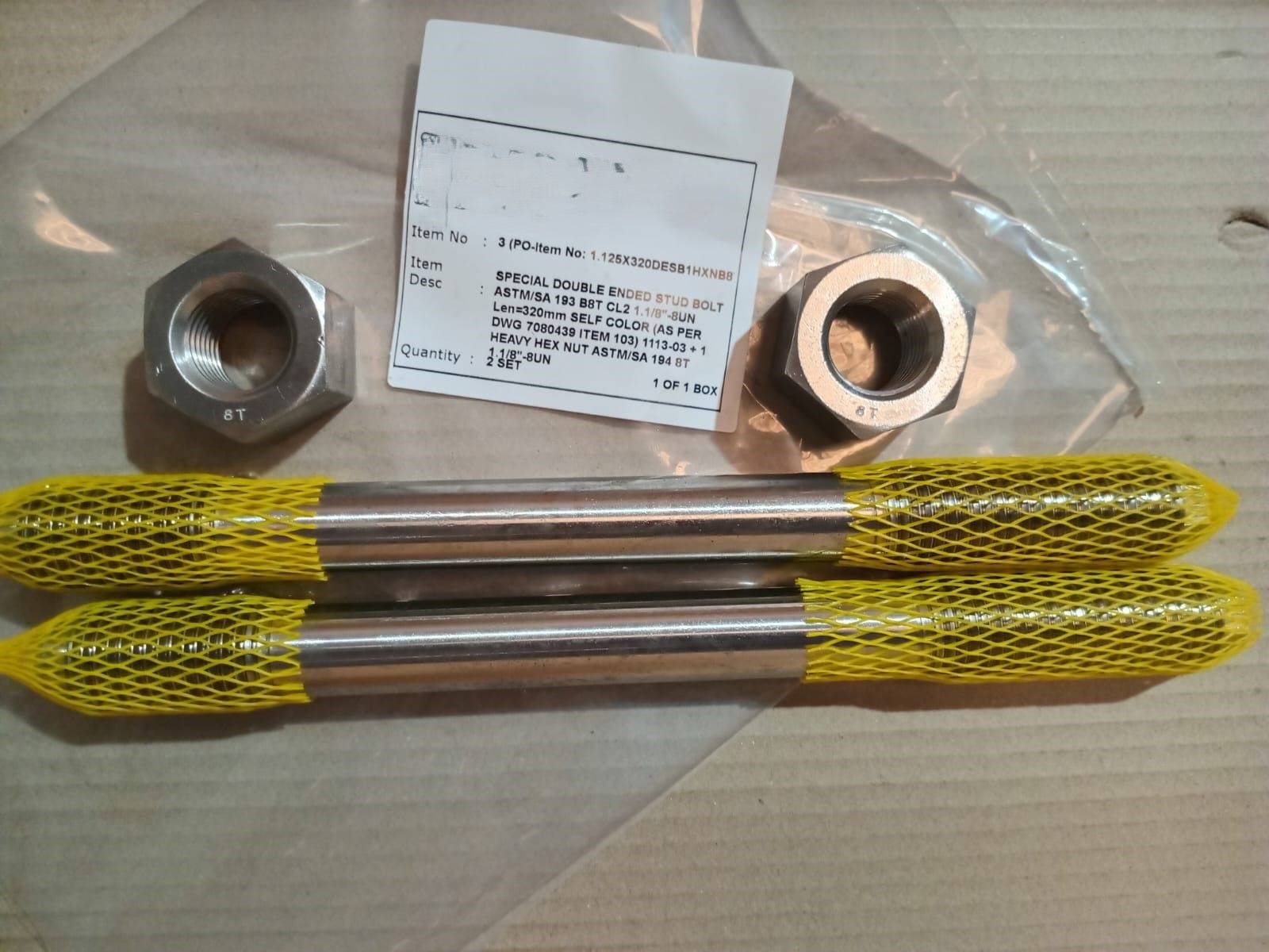 A193 B8T stud bolts for oil and gas refinery – EMG case study