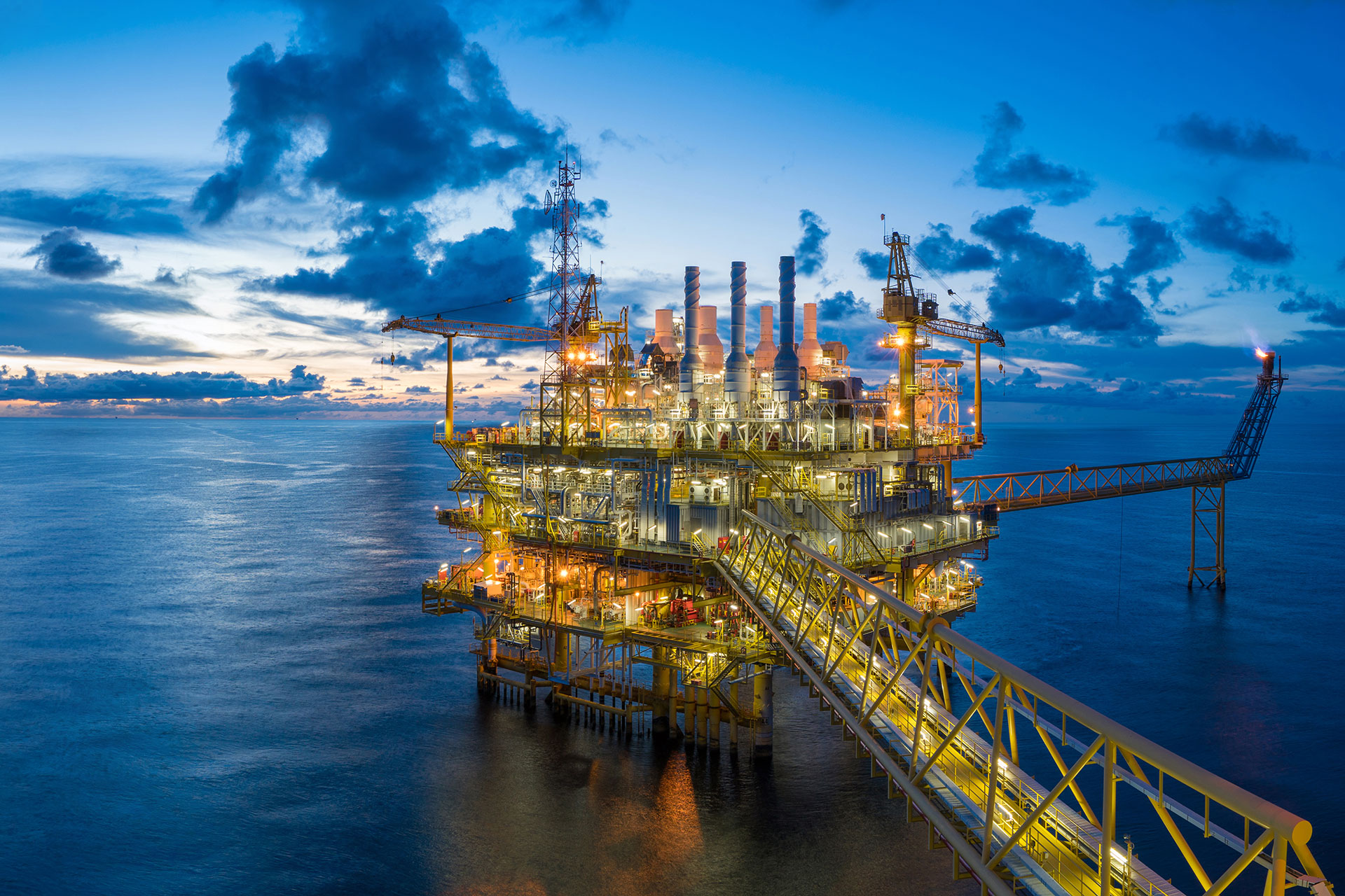 Offshore oil and gas platform requiring critical fastener supply