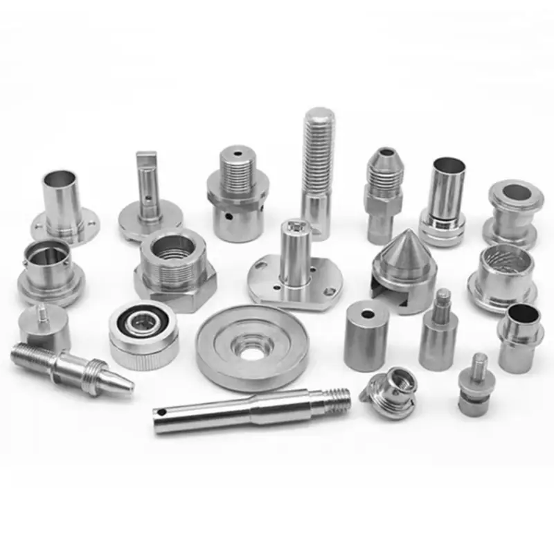 Collection of precision CNC-machined components supplied to drawing